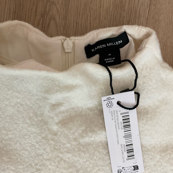 Karen Millen Wool Funnel Neck Dress NWT - Picture 2 of 5